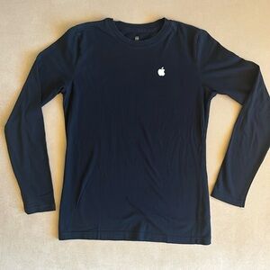 Apple Black Long Sleeve Cotton T-shirt Women’s XS